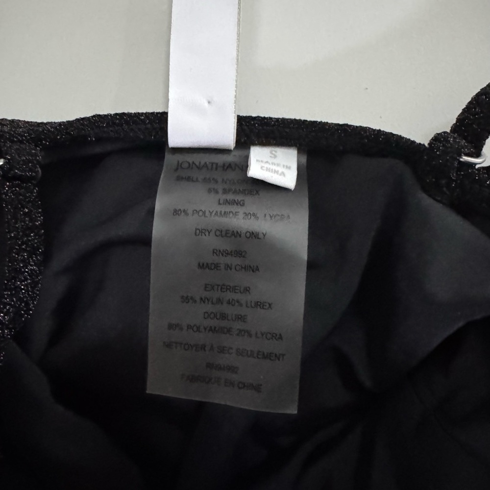 JONATHAN SIMKHAI Signature Noa Women’s Shimmery Black One Piece Swimsuit - Picture 7 of 10